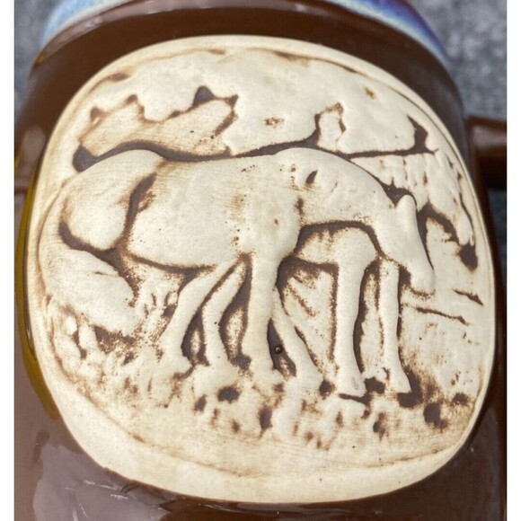 Cracker Barrel Coffee Mug Stoneware Pair of Horses Colt Cowboy Western Brown - Picture 7 of 7